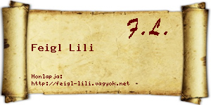 Feigl Lili névjegykártya